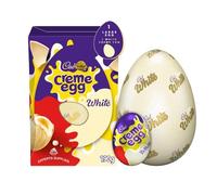 Cad Dairy Milk, Twirl, Crunchie, Wispa, Mini Eggs, Creme, Caramel, Buttons, Marvellous Creations, Chocolate Egg - Easter Gift for Kids, Easter Egg Hunts 2026 (Pack Of 1, White Creme Egg)