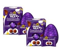 Cad Dairy Milk, Twirl, Crunchie, Wispa, Mini Eggs, Creme, Caramel, Buttons, Marvellous Creations, Chocolate Egg - Easter Gift for Kids, Easter Egg Hunts 2026 (Pack Of 2, Buttons Egg)