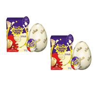 Cad Dairy Milk, Twirl, Crunchie, Wispa, Mini Eggs, Creme, Caramel, Buttons, Marvellous Creations, Chocolate Egg - Easter Gift for Kids, Easter Egg Hunts 2026 (Pack Of 2, White Creme Egg)