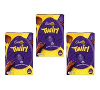 Cad Dairy Milk, Twirl, Crunchie, Wispa, Mini Eggs, Creme, Caramel, Buttons, Marvellous Creations, Chocolate Egg - Easter Gift for Kids, Easter Egg Hunts 2026 (Pack Of 3, Twirl Egg)
