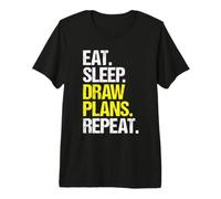 CAD Drafter Eat Sleep Routine Premium T-Shirt