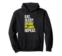 CAD Drafter Eat Sleep Routine Pullover Hoodie