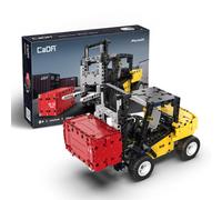 CaDa Bricks Forklift Truck 388pc Hobby Kit | Building Brick Model Set