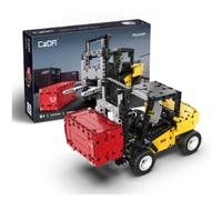 CaDa Bricks Forklift Truck 388pc Hobby Kit | Building Brick Model Set
