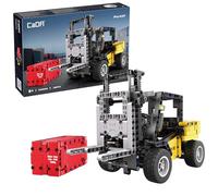 CaDA Forklift Truck with Full Manual Control - 388 Pieces - Self-Build Brick Building Block Model C65002W