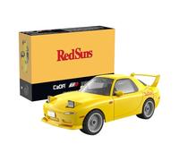 CaDA Initial D Yellow Mazda RX7 FD3S Sports Car - 66 Pieces - Self-Build Brick Building Block Model C55017W