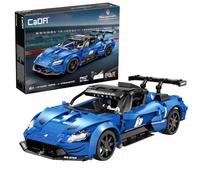 CaDA Maserati Blue MC20 GT2 Racing Car - 549 Piece Brick Model Kit C57013W | Officially licenced model with added radio control functionality