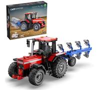 CaDA Multi-Function Red Farm Tractor & Plough - 1675 Pieces - Self-Build Brick Building Block Model C61052W