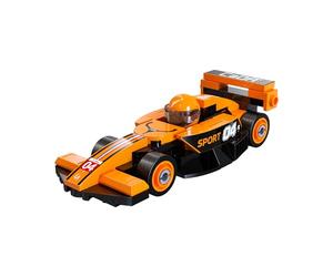 CaDA Orange Mini Racing Car - 70 Piece Brick Model Kit C55103W