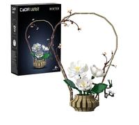 CaDA Artizan Oriental Floral Art Winter Silence Construction Toy Creative Series