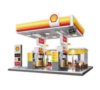 CaDA Shell Retail Station, Official License 1309 Pieces Brick Model Kit C66026W