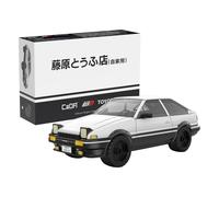 CaDA Toyota AE86 Initial D Mini Building Kit 1/35 Car Model (72pcs) - C55018W
