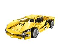 CaDA Yellow Lightning Sports Car - 357 Pieces - Self-Build Brick Building Block Model C52021W