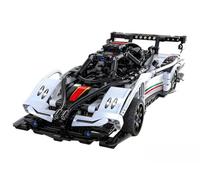 CaDA Z-Wind Supercar - 457 Piece Brick Model Kit C51054W | Model of a modern supercar with black & white colour scheme