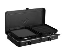 Cadac Portable Stove 2 Cook Turbo FFD Deluxe QR - Gas Powered, 2 Burner with Flame Failure Device, Thermoplastic & Stainless Steel, for Camping