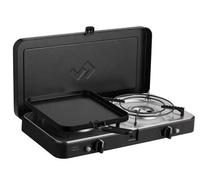Cadac Portable Stove 2 Cook Turbo FFD Deluxe QR - Gas Powered, 2 Burner with Flame Failure Device, Thermoplastic & Stainless Steel, for Camping
