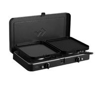 Cadac Portable Stove 2 Cook Turbo FFD Deluxe QR - Gas Powered, 2 Burner with Flame Failure Device, Thermoplastic & Stainless Steel, for Camping
