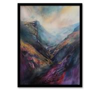 Cadair Idris Welsh Mountain Painting Iconic Wales Framed Art Print Artery8 Multi A4