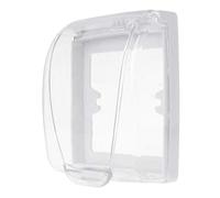 CADANIA Plastic Wall Switch Waterproof Cover Box Wall Light Panel Socket Doorbell Flip Cap Cover Clear Bathroom Kitchen Accessory,White,12cmx10cmx4cm/4.72inx3.94inx1.57in