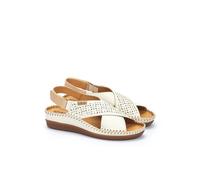 Cadaques Leather Semi-Compact Sandals White