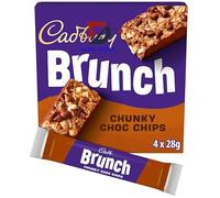 Cadbary Brunch Bournville Dark Chocolate Chip Wholegrain Cereal Bars 4 x 28g