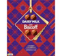 Cadbary Dairy Milk Biscoff Chunk Advent Calendar 236g, Includes 12 Chunks of Cadbary Dairy Milk & 12 Chunks with Crunchy Lotus Biscoff Pieces & Spread, Perfect for your Christmas Countdown