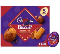 Cadbary Dairy Milk Biscoff Filled Chocolate Egg, Filled With Crunchy Lotus Pieces & Biscoff Spread, Easter Gift, Multipack of 5 x 32 g Eggs (Pack of 1)