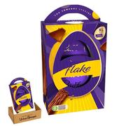 Cadbuary Flake Special Gesture Chocolate Easter Egg 226g, Hollow Milk Chocolate with Two Flakes Bar, Gift Pack 226g, Bundle by UrbanShoppi (1x Flake Easter Egg)