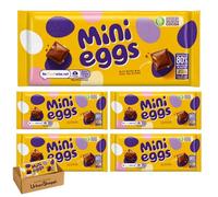 Cadbuary Mini Eggs Milk Chocolate Bar with Micro Mini Egg Inclusions, 110g, Easter Treat, 100% Sustainably Sourced Cocoa, Bundle By UrbanShoppi (5x Mini Eggs Bars)