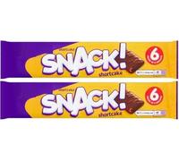 Cadburry Snack Shortcake Chocolate Biscuits 6 Pack Multipack 120g(2pack)