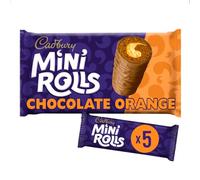 Cadbury 5 Mini Rolls Chocolate Orange, 115g