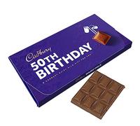 Cadbury 50th Birthday Dairy Milk Chocolate Bar With Gift Envelope