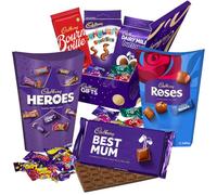 Cadbury "Best Mum" Chocolate Gift Box for Mother's Day, Birthdays or Just Because. Includes Heroes, Roses, Cadbury Dairy Milk, Bournville Dark Chocolate and more