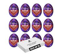 Cadbury Biscoff Filled Chocolate Eggs - Creamy Milk Chocolate Easter Eggs with Crunchy Biscoff Biscuit Filling | Easter Gifts, Basket Fillers, Kids Party Treats (Biscoff Eggs - 32g x 12Pack)