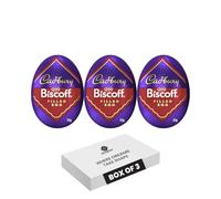 Cadbury Biscoff Filled Chocolate Sweet Egg - Cadbury Creamy Milk Chocolate Easter Treat Eggs with Biscoff Biscuit Filling | Choco Gifts, Basket Fillers, Kids Party Treats | 32g (Pack of 3)