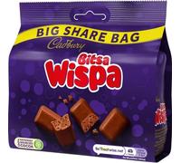Cadbury Bitsa Wispa Big Share Bag, Smooth & Creamy Wispa Chocolate Pieces for Sharing, 185.5 g (Pack of 1)