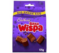 Cadbury Bitsa Wispa, Milk Chocolate Wispa Bites Pouch, Big Share Bag 175 g (Pack of 1)