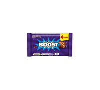 Cadbury Boost Original Chocolate Bars Filled With Biscuit Cocoa With Chewy Caramel Cadbury Milk Chocolate Multipack of 4 x 37 g Bars Pack of 1