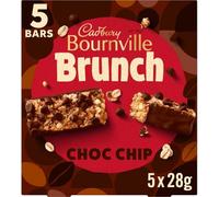 Cadbury Bournville Brunch Bar Chocolate Chip, Dark Chocolate Cereal Bars With Chocolate Chips, Multipack of 5 x 28 g (Pack of 1)