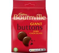 Cadbury Bournville Giant Dark Chocolate Buttons Bag, Rich & Smooth Dark Chocolate, 110 g (Pack of 1)