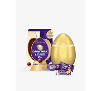 Cadbury Dairy Milk Ultimate Half & Half Easter Egg, Includes 1 Large Milk & White Chocolate Egg and 8 Individually Wrapped Assorted Chunks of Chocolate, Gift for Easter, 360 g (Pack of 1)