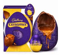 Cadbury Caramel Chocolate Large Easter Eggs Includes 1 Large Caramel Egg & 1 Small Caramel Egg Perfect For Easter Egg Hunt School Offices Great Gift Idea For Kids Adults