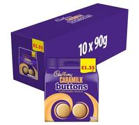 Cadbury Caramilk Golden Caramel Buttons Chocolate Bag 90g x 10 Bags