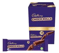 Cadbury Choco Rolls 22g x 12 Packs, 2 Wafers per Pack | Wafer Rolls with Vanilla Flavoured Cocoa Filling & Milk Chocolate Coating, Crispy Chocolate Snack Treat for Kids & Adults