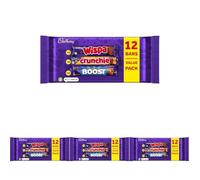 Cadbury Chocolate Bars Value Pack, Includes 4 x Boost's, 4 x Crunchie's & 4 x Wispa's, 12 Bars (Pack of 4)