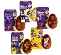Cadbury Chocolate Easter Egg Variety (Bundle of 5) - Great for Easter Gifting, Easter Egg Hunts, Family Celebrations. Mini Eggs, Caramel, White Chocolate, Dairy Milk Buttons and Freddo Faces