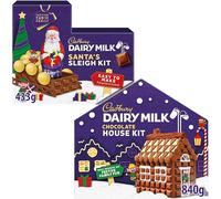 Cadbury Chocolate House & Santa's Sleigh Build Your Own Kits Bundle by Cadbury Gifts Direct - Great stocking filler, Christmas Eve gift