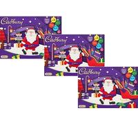 Cadbury Chocolate Medium Selection Box 145g Kids Christmas Xmas Gift Box Santa Bundle Great Gifts Stocking Fillers Festive Chocolate 5 Bars & 1 Bag Hamper School Office (Pack Of 3 (145g))