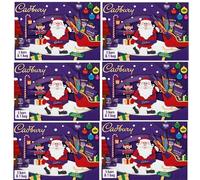 Cadbury Chocolate Medium Selection Box 145g Kids Christmas Xmas Gift Box Santa Bundle Great Gifts Stocking Fillers Festive Chocolate 5 Bars & 1 Bag Hamper School Office (Pack Of 6 (145g))