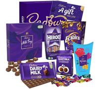 Cadbury Chocolate Sharing Hamper - Milk Tray, Roses, Heroes, Dairy Milk Buttons. Gift for Birthday, Father's Day
